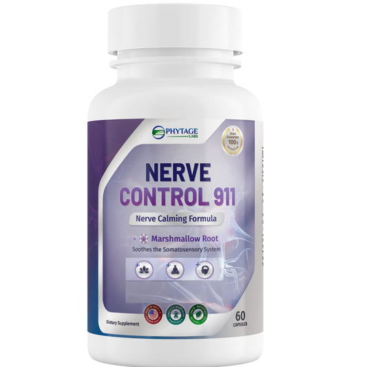 Nerve Control 911 - Natural Plant Based Nerve Health Supplement (60 Capsules)
