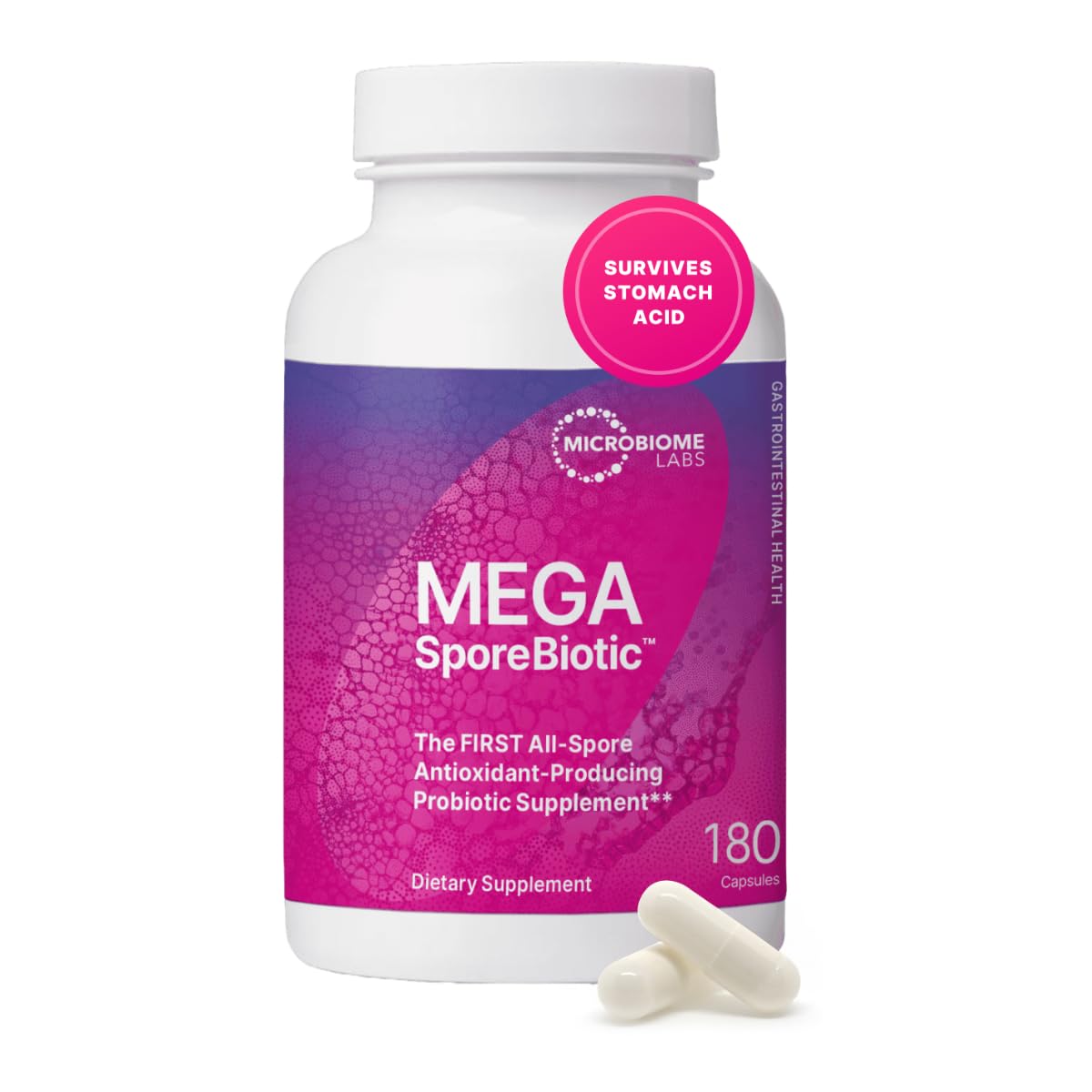 MegaSporeBiotic Probiotics – Spore-Based Digestive Support for Women & Men (180 Capsules)