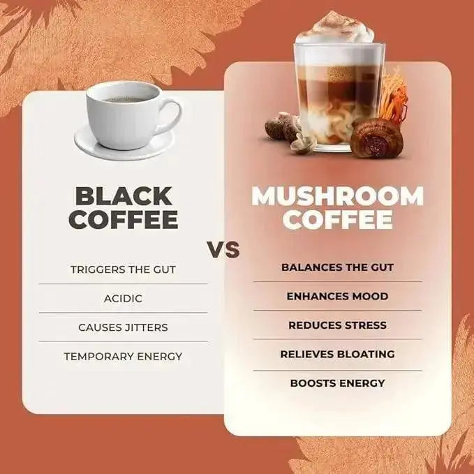 RYZE Mushroom Coffee | 6 Adaptogenic Mushrooms | USDA Organic | Instant Coffee | MCT Oil | USA Grown | Better Energy, Focus, Digestion, Immunity | Cordyceps, Lion’s Mane, Turkey Tail | 30 servings - Jia Sales